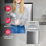Frigidaire 26 Lbs per Day Portable Compact Maker, Ice Making Machine, Stainless, Medium