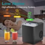 OLIXIS Ice Maker, Ice Makers Countertop with Handle, Portable Ice Machine, 9 Bullet Ice Cubes in 6 Mins, 26lbs in 24Hrs, Auto-Cleaning, with Basket and Scoop, for Home, Kitchen, RV, Camping, Black