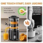 Keerain Electric Orange Juicer, Hand-Free Citrus Juicer Machine with Cleaning Brush, Automatic Juice Squeezer for Lemon, Lime, Grapefruit, Pomegranate