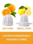 Homeleader Upgraded Orange Juicer, Electric Citrus Juicer, Stainless Steel Citrus Press for Effortless Orange & Lemon Juice, Portable & Easy Clean, Essential for Healthy Juicing, White, 1.2L