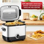 T-fal Mini Deep Fryer, Stainless Steel Deep Fryer with Basket, 1 Liter, Versatile Temperature Control, 900 Watts, Temperature Control, Easy to Clean, Black