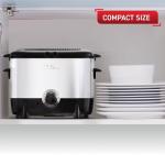 T-fal Mini Deep Fryer, Stainless Steel Deep Fryer with Basket, 1 Liter, Versatile Temperature Control, 900 Watts, Temperature Control, Easy to Clean, Black