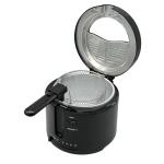 PantryPro 2.5 Liter Electric Deep Fryer with Cool Touch Sides and Nonstick Basket, Adjustable Temperature, Lid with Viewing Window, Black