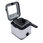 WUSILILU Electric Deep Fryer, 110V/50Hz 1000W Stainless Steel Fryer with Basket and Lid 2.5L Deep Fryer Pot Adjustable Temperature Dishwasher Safe Parts Countertop for Kitchen