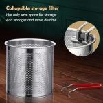 Deep Fryer Pot Set,Mini Stainless Steel Fryer Deep Fryer Basket with Easy Grip Handle for French Fries, Fried Taro Balls, Fried Chicken Wings and Fried Fish(size:5 pcs)