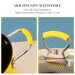 PARACITY Small Deep Fryer Pot with basket, Mini Deep Oil Fryer with Anti-scalding Silicone Handle, 304 Stainless Steel Gadgets for Home, Tempura Chips, Fries, Fish, and Chicken(3.2QT/3L)