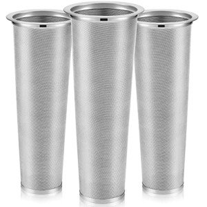 3 Pcs Cold Brew Coffee Filter Stainless Steel Filter Coffee Tea Infuser Strainer Canning Jar Mesh for Wide Mouth Mason Canning Jar, Iced Tea Maker (2 Quart)