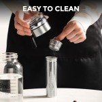 Glass Cold Brew Coffee Maker with Extended Fine Mesh Filter, Tea Infuser Bottle Iced Coffee Maker with Thick Borosilicate Glass (750ml/24oz)