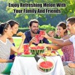 OLESBUR Premium Watermelon Cutter - 3 in 1 Watermelon Cutter Slicer Tool - Foldable Watermelon Slicer - Fruit Cutter for Kitchen Gadgets - Stainless Steel Watermelon Knife - Melon Baller Scoop