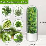 Herb Saver for Refrigerator, Herb Saver Pod Cilantro Containers for Refrigerator, Fresh Herb Keeper for Cilantro, Parsley, Asparagus, Mint, Keeps Greens Vegetables for 2-3 Weeks (Herb Keeper 2Pack)