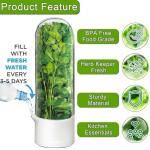 Herb Saver for Refrigerator, Herb Saver Pod Cilantro Containers for Refrigerator, Fresh Herb Keeper for Cilantro, Parsley, Asparagus, Mint, Keeps Greens Vegetables for 2-3 Weeks (Herb Keeper 2Pack)