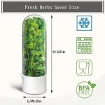 Herb Saver for Refrigerator, Fresh Herbs Lettuce Keeper for Refrigerator, Cilantro Container for Fridge Parsley Mint Leaves Fresh Herb Keeper, Refrigerato Storage for Fresh for 2-3 Weeks (2PCS)
