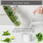 Herb Saver for Refrigerator, Fresh Herbs Lettuce Keeper for Refrigerator, Cilantro Container for Fridge Parsley Mint Leaves Fresh Herb Keeper, Refrigerato Storage for Fresh for 2-3 Weeks (2PCS)