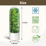 UEOZ Herb Keeper for Refrigerator, Herb Saver for Refrigerator, Cilantro Container, Vegetable Preservation Bottle for Cilantro, Mint, Parsley, Asparagus, Keeps Greens Fresh for 2-3 Weeks (3PCS)