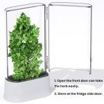 vacane Herb Keeper for Refrigerator, Fresh Herb Saver Herb Storage Containers, Cilantro Container for Fridge Asparagus Container, Dishwasher Safe