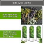 Herb Saver for Refrigerator, Fresh Herbs Lettuce Keeper for Refrigerator, Cilantro Container for Fridge Parsley Mint Leaves Fresh Herb Keeper, Refrigerato Storage for Fresh for 2-3 Weeks (2PCS)