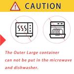 MineSign Divided Snackle Box with Handle Cheese Bacon Storage Container for Refrigerator Stackable Food Serving Tray Charcuterie Container with 3 Removable Dividers for Snack Candy Hum Cream