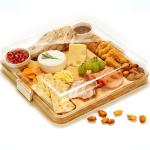 Combler Charcuterie Boards, Bamboo Charcuterie Board with Lid, Cheese Board with Buckle Locking, Sauce Grooves, Cutting Boards for Kitchen, House Warming Gifts New Home, Gifts for Women