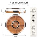 Round Charcuterie Board with Clear Lid, Travel Picnic Portable Cheese Board Charcuterie Boxes, Meat Fruit Serving Tray Platter, House Warming Gifts New Home, Gifts for Women