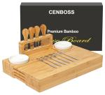CENBOSS Set of 4 Charcuterie Boards, Cheese Board Gift Set, Housewarming & New Home Gifts