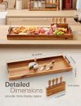 TIDITA 30" Large Charcuterie Tray with Handles, Extra Long Wooden Serving Cheese Boards - Serving Platter for Meat, Party Appetizers, Outdoor & Fruits Display (Acacia Wood)
