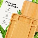 Combler Charcuterie Boards, Bamboo Charcuterie Board with Lid, Cheese Board with Buckle Locking, Sauce Grooves, Cutting Boards for Kitchen, House Warming Gifts New Home, Gifts for Women