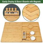 CENBOSS Set of 4 Charcuterie Boards, Cheese Board Gift Set, Housewarming & New Home Gifts