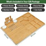 CENBOSS Set of 4 Charcuterie Boards, Cheese Board Gift Set, Housewarming & New Home Gifts