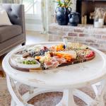 Large Wooden Charcuterie Board Set - 3-Piece Magnetic Long Serving Board Tray with Charcuterie Accessories - Acacia Wood Cheese Platter with Cheese Knife Set & Ceramic Dishes - Brown