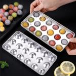 Stainless Steel Ice Cube Trays, 4 Pack with 72 Round Ice Cube Slots - Easy Release, Plastic-Free, Zero Waste