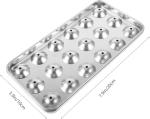 Stainless Steel Ice Cube Trays, 4 Pack with 72 Round Ice Cube Slots - Easy Release, Plastic-Free, Zero Waste