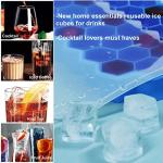 Ice Cube Trays for Freezer with Lid-37 Grid Silicone for Small Ice Cube Molds,Easy-Release Reusable in Organizer Bins or Ice Bucket for Cocktail bar or Iced Coffee Cup