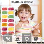 Ice Cube Tray Set 14 Grids: BPA-Free Sturdy Reusable Freezer Ice Trays for Drinks, Cocktails & Coffee (Black, 5 Pcs)