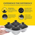 Samuelworld Large Silicone Premium Ice Trays, 2-Pack Combo, 2 Inches Big Cubes & 2.5 Inches Sphere Ice Molds - BPA Free, Craft Ice Maker for Gifting, Whiskey, Cocktails, Easy Release - Gray