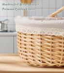 Picnic Basket for 2 with Table and Blanket, Collapsible Cooler Bag Insulated, Picnic Set for Beach, Picnic Hamper, Picnic Date Essentials for Outdoor, Picnic Accessories, Wedding