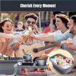 TREKOLOGY 16L Collapsible Picnic Basket with Handles & Lid as Stand Up Table - Foldable, Lightweight, Water-Proof & Leak-Proof - 3-in-1 Rectangle Bucket for Picnics, Camping, Travelling and Road Trips