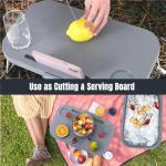 TREKOLOGY 16L Collapsible Picnic Basket with Handles & Lid as Stand Up Table - Foldable, Lightweight, Water-Proof & Leak-Proof - 3-in-1 Rectangle Bucket for Picnics, Camping, Travelling and Road Trips