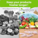 Dunkive 16 Pack Produce Saver Refill Kit Compatible with OXO Greensaver Produce Keeper and Crisper Inserts, Carbon Filter Refills Ethylene Gas Absorber for Fridge Keep Fruits Vegetable Fresh