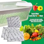 6 Pack Produce Saver Refills Kit for OXO GreenSaver Produce Keepers and Crisper Inserts, Keep Fruits Veg Fresh, Also Compatible with Bluapple Produce Freshness Saver Balls and other Produce Savers