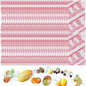 Furbeko 60 Pack Ethylene Gas Absorber for Fridge Produces Saver Refill Kit Fruit Preserver Filter Refills for Produce Keeper and Crisper Inserts Vegetable Fresh Produce Protector