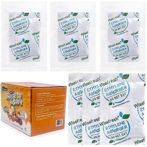 WiseFresh 30 Packs 5 Gram Ethylene Gas Absorber Packet, Vegetable & Fruit Fresh Produce Protector, Food Freshness Extender, Fresh Fruit Preserver, Vegetable Saver