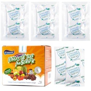 Wisesorb 20PCS 10 Gram Ethylene Gas Absorber Packet, Vegetable & Fruit Fresh Produce Protector,Fresh Fruit Preserver, Vegetable Saver,Food Saver,Ethylene Gas Absorber for The Fridge