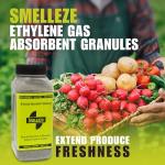 SMELLEZE Natural Ethylene Gas Absorbent Granules - 1 mm: 2 lb. Bottle