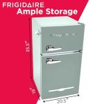 Frigidaire EFR840 Retro Mini Fridge with Freezer & Side Bottle Opener - Small 2 Door Refrigerator for Office Bar or College Dorm Room - 3.2 Cu Ft, Mint