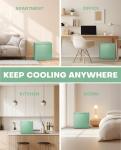 Upstreman 1.7 Cu.ft Mini Fridge with Freezer, Dorm Essentials, Adjustable Thermostat, Energy Saving, Low Noise, Single Door Compact Refrigerator for Dorm, Office, Bedroom, Mint Green-FR17