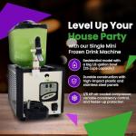 Margarita Girl Single-Bowl Mini Size Frozen Slushy Drink Machine - Versatile High-Capacity Model Features a 1.6 Gal / 200 Oz Tank - Makes 25 Cups of Resort-Style Margaritas, Daiquiris, Piña Coladas