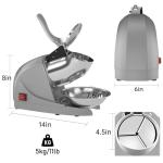 OKF Ice Shaver Prevent Splash Snow Cone Machine, Electric 3 Blades Shaved Ice Machine, 380W Ice Shaver Machine, 286lbs/hr Snow Cone Maker, Ice Crushers for Home Use and Commercial Ice Crusher (Silver)