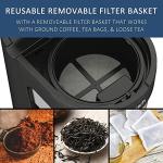 wirsh Iced Tea Maker with 3QT Pitcher, Iced Coffee Maker with Strength Control and Reusable Filter, Perfect For Iced Coffee, Latte, Tea, Lemonade, Flavored Water, Black