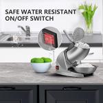 BI-DTOOL Shaved Ice Machine 380W Electric Ice Crusher Triple Blades Ice Crusher Shaver 286lbs/hr Snow Cone Machine 1500 RPM Stainless Steel Ice Shaver Ice Shaving Machine for Home and Commercial