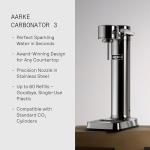 aarke - Carbonator III Premium Carbonator-Sparkling & Seltzer Water Maker-Soda Maker with PET Bottle (Stainless Steel)